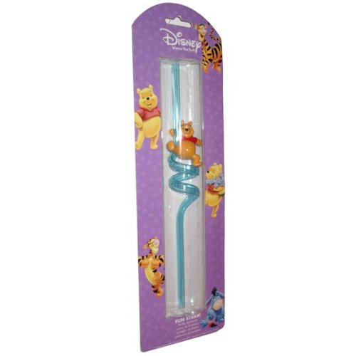 Childrens Toyshop  Toys : Disney Winnie the Pooh 3D Fun Straw with Tigger / Pooh Figurine