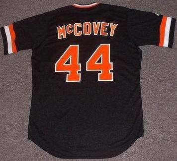 WILLIE McCovey San Francisco Giants 1978 Majestic Cooperstown Throwback Away Baseball Jersey, XL