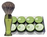 eShave - Green Brush and White Tea Mini Kit