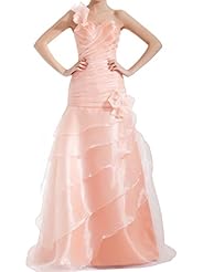 Organza Pleated Tiered   Dress With Pearls