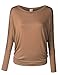 BIADANI Women Round Neck Soft Drape Dolman Tunic Top - Made in USA