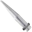 One Acrylic Taper: 00g Clear (SOLD INDIVIDUALLY. ORDER TWO FOR A PAIR.)