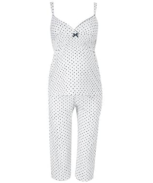 M2b White Spot Cropped Pyjama Set