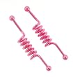 Pink Anodized Stainless Steel Industrial - 14 Gauge - 1.75 Inches Length - Sold as a Pair