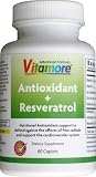 Antioxidant + Resveratrol , (60 Capltes/bottle) This product provides nutritional support to defend against the effects of free radicals. Resveratrol is a type of polyphenol called a phytoalexin. Resvertraol works by binding to a class of proteins called sirtuins, which regulate the enzymes that can stimulate cancer-cell growth and suppress immune response. Resveratrol may also have powerful and diverse effects on the heart and blood vessels.