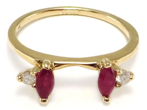 Ruby wedding ring wraps
