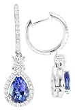14K Exquisite Tanzanite and Diamond Earring (NEW ARRIVAL)