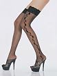 Sheer Thigh Hi Stocking Hosiery Side Flower Design SeXy
