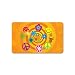 Magnet Name Card of 70s Spiral of Peace Symbols Mushrooms Smiley Faces & Flowers