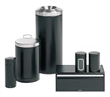 picture of Brabantia Touch Bin with Plastic Bucket, 30 Litre, Matt Black with Black Lid