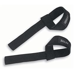 Padded Lifting Straps with 100% Heavy Duty Cotton and Padded Neoprene by Valeo
