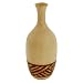 EXP Stylish Handcrafted Cream And Chocolate Terracotta Small Ethnic Bottle Vase