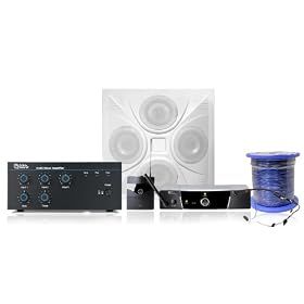 Classroom Sound System 35 Watt 3 Channel Mixer Amp, SD4 Ceiling Speaker, Wireless Mic, Wire.