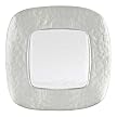 Square Chargers with Silver Rim