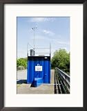 Air Quality Monitoring Station Above the M42, England Art Framed Photographic Poster Print by Martin Page, 17x21