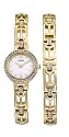 Accurist LB1209 Ladies Gold Tone Gift Set with Mother Of Pearl Dial