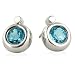 Sterling Silver Blue Topaz Earring