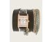 La Mer Collections - Turquoise Crystal Slate Leather Wrap Watch