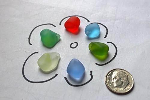 Cultured Beach Sea Glass 36 Beads Surf-tumbled Free Form&multicolors Jewelry Use