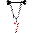 Candy Cane Chain Dangle Nipple Ring