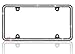JR2 Brilliant Sparkling Crystals Black Metal License Plate Frame+Free Cap+Free Screw (Black Frame+White Crystal)
