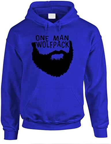 ONE MAN WOLFPACK beard epic wolf pack mma - Mens Pullover Hoodie, 3XL, Royal