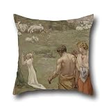 16 X 16 Inches / 40 By 40 Cm Oil Painting Pierre Puvis De Chavannes - Saint Genevieve As A Child In Prayer Pillow Shams,twin Sides Is Fit For Play Room,dance Room,pub,indoor,gf,boy Friend