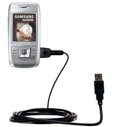 Classic Straight USB Cable for the Samsung SGH-E250 with Power Hot Sync and Charge capabilities - uses Gomadic TipExchange Technology