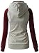 Choies Women's Cotton Patchwork Contrast Color Warm Sports Hooded Pullover Hoodies