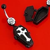 Black Gothic Coffin Navel Jewelry