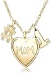 Gold Plated Sterling Silver Diamond #1 Mom Necklace, 18
