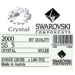 SWAROVSKI Flatback Rhinestones - 10 Gross - SS5 - 1.8mm - 1440 pieces.
