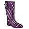 Women's Ditsy Dots Rain Boots - Purple