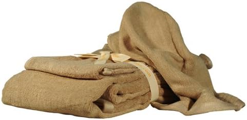 SHOO-FOO - Bamboo Spa Towels Sets - 3 pcs set: Bath &amp; Hand towels + Washcloth (Latte Brown)
