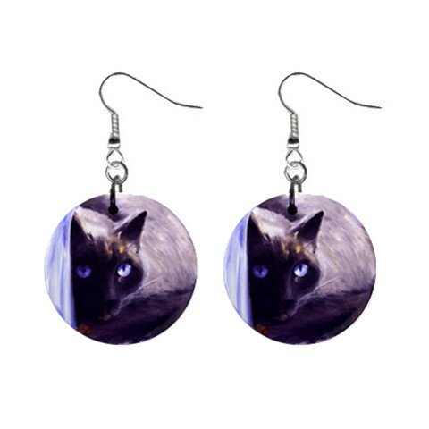 Cat Siamese Earrings Limited Edition Art Jewelry