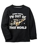 カーターズ Carter's Tシャツ & ベビー・デポ モスリン ウォッシュクロス Long-Sleeve Foil Print Out Of This World Tee 18M (78-83cm