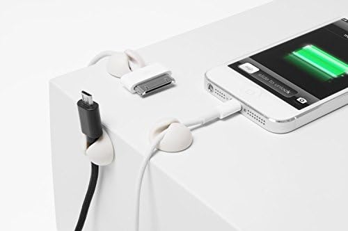 6 PCS CableDrop Cable Management System - White