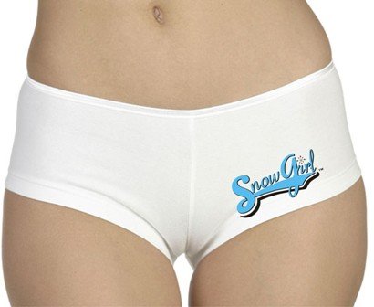 Buy SnowGirl Women White Snowmobile Snowboarding Intimate Underwear Clothing, Medium, Blue Signature Logo