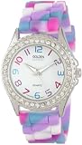 Golden Classic Womens 2297-C "Colors Galore" Rhinestone Encrusted Bezel Multi-Colored Silicone Watch