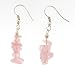 Rose Quartz Chip Earrings - Silver Plated