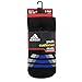 adidas Boys Cushion Crew Socks (Pack of 3), Black/Bold Blue - Onix - Semi Solar Yellow, Large