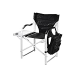 Ming's Mark SL1206-BLACK Black Heavy Duty Full Back Folding Director's Chair