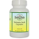Alternative Health & Herbs Remedies Yohimbe Bark Capsules, 60-Count Bottle