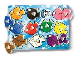 Melissa & Doug LCI3268 Fish Colors Mix N Match Peg Puzzle