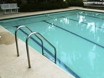 Calm Swimming Pool with Ladder Photographic Poster Print, 16x12