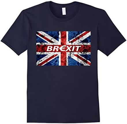 Men's Brexit T-Shirt, Britain UK Flag Leave EU T-Shirt XL Navy