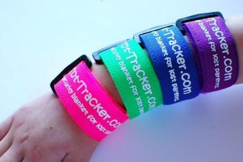 Velcro Child ID Bracelet - PURPLE - By Tot Tracker - Includes 2 Inserts.