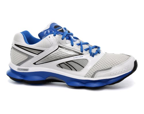 Reebok Men's RunTone Motive Running Shoe,White/Buff Blue/Pure Silver/Black,11.5 M US