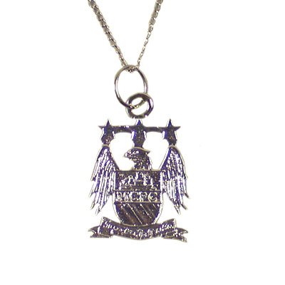 Manchester City FC Sterling Silver Pendant and Chain Manchester City FC Sterling Silver Pendant and Chain