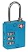 IVATION! 3 Dial TSA Approved Combination Luggage lock (With Instant Alert Red Tab Indicator If opened By TSA) Blue